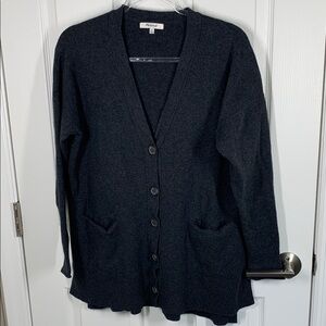 Madewell charcoal gray heavy weight boyfriend cardigan size medium